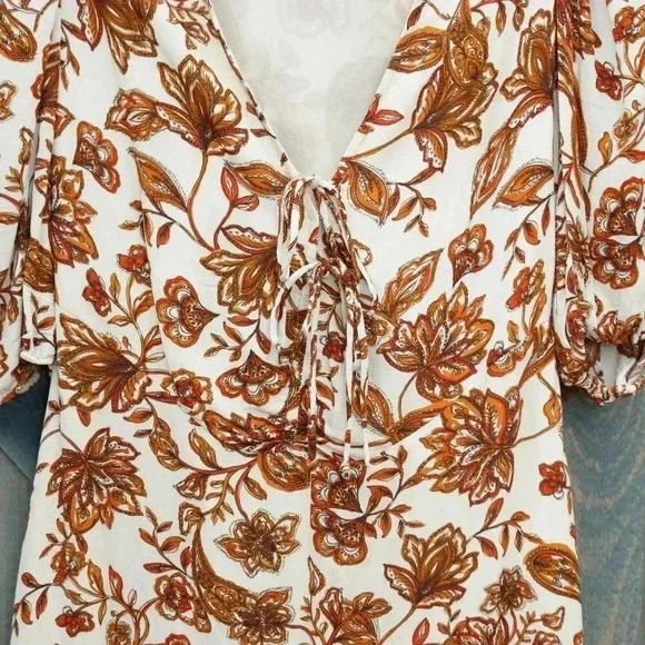 Floral Printed Midi NICHOLAS Danielle Dress Size 6 - Picture 4 of 10